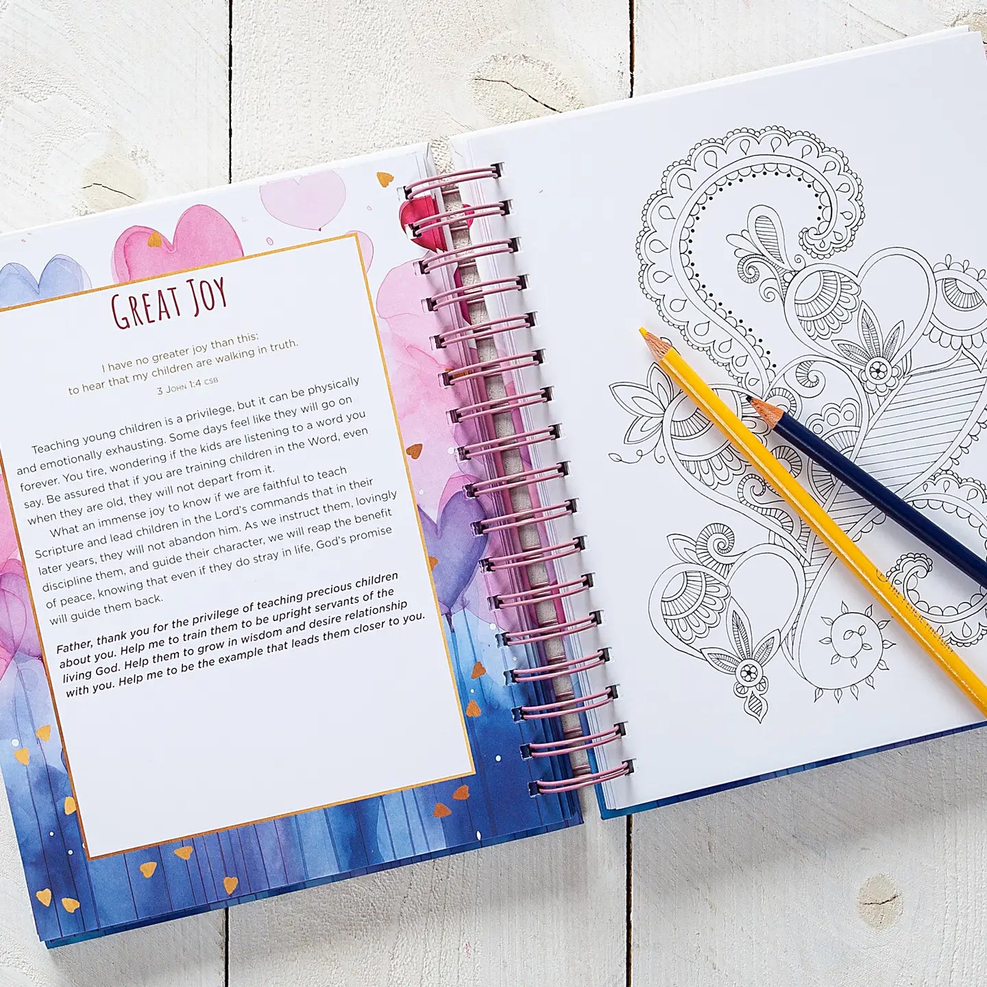 Joyful Hearts {Devotional Coloring Book}