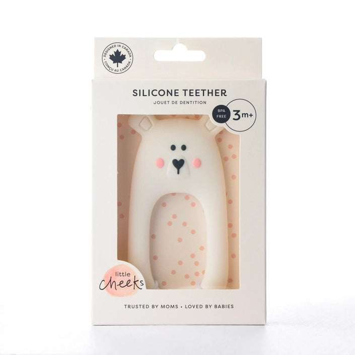 Teether Bear - White