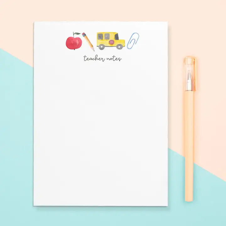 Teacher Watercolor Notepad | 4.25" X 5.5"