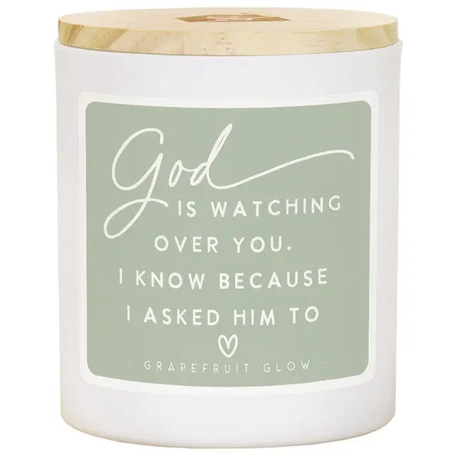 God Is Watching Over You Candle