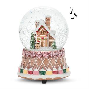 Musical Gingerbread Snow Globe