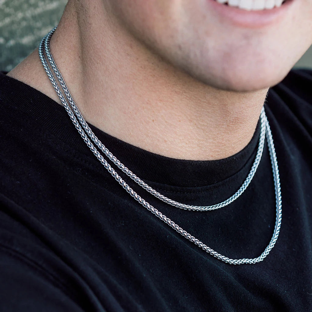 Bad Heart Men's Wheat Chain Necklace