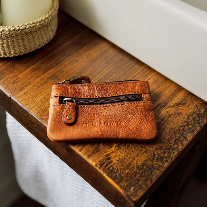 Mini Tangent Leather Coin Pouch