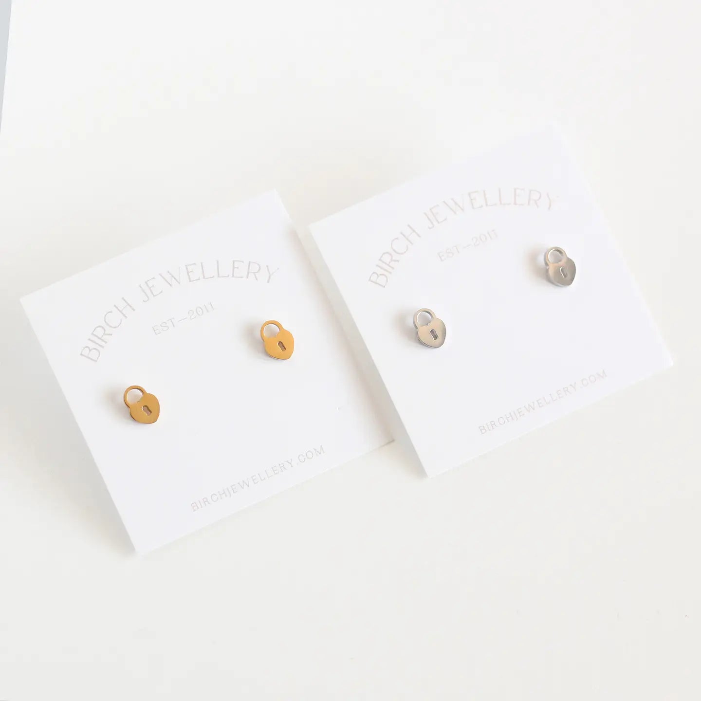 Mini Heart Lock Earrings