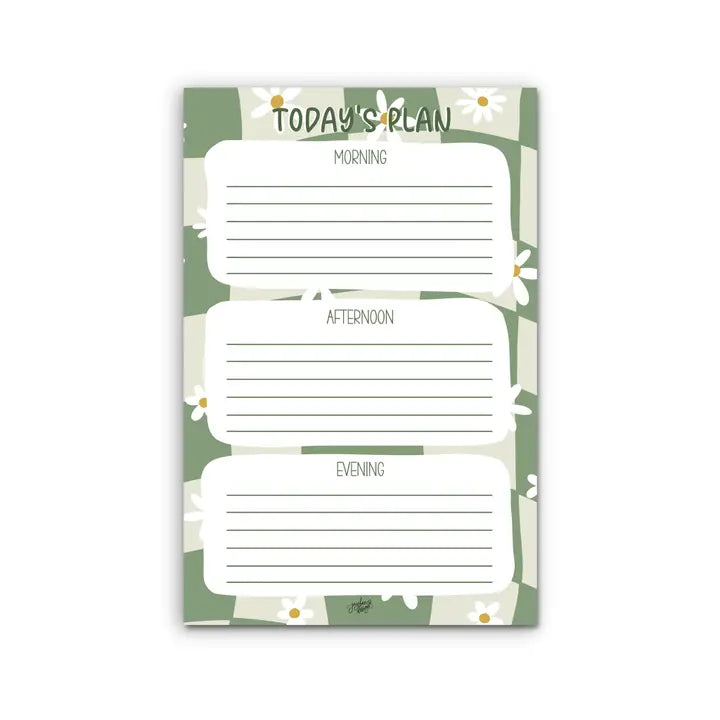 Retro Today's Plan Daily Planner - 25 Pg Notepad