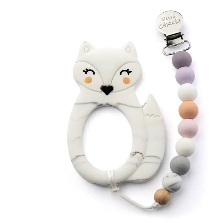Fox Silicone Teether/Clip
