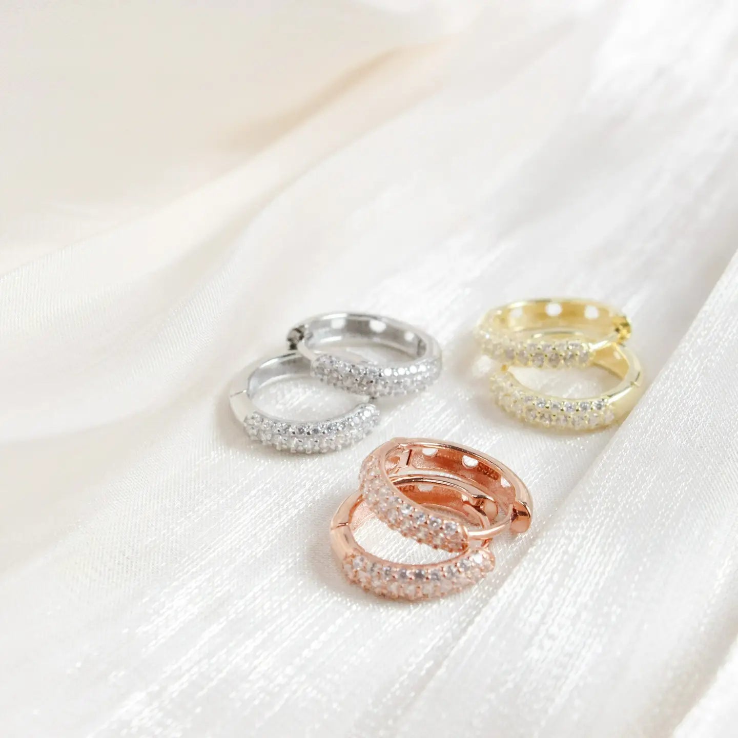 Silver Brielle Hoops