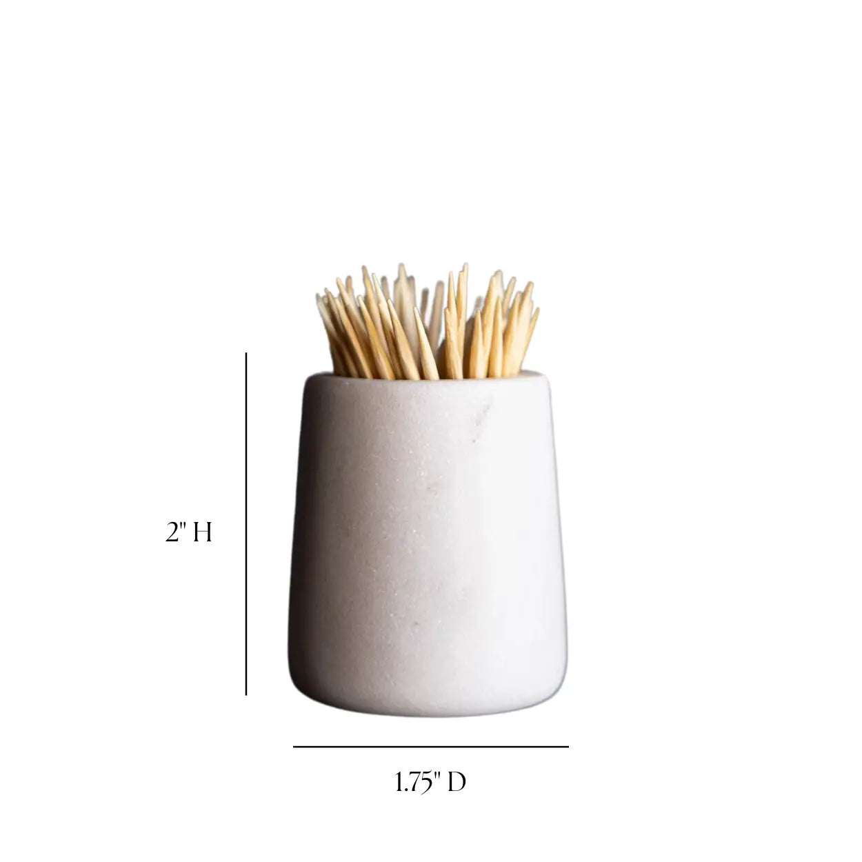 White Marble Toothpick Holder