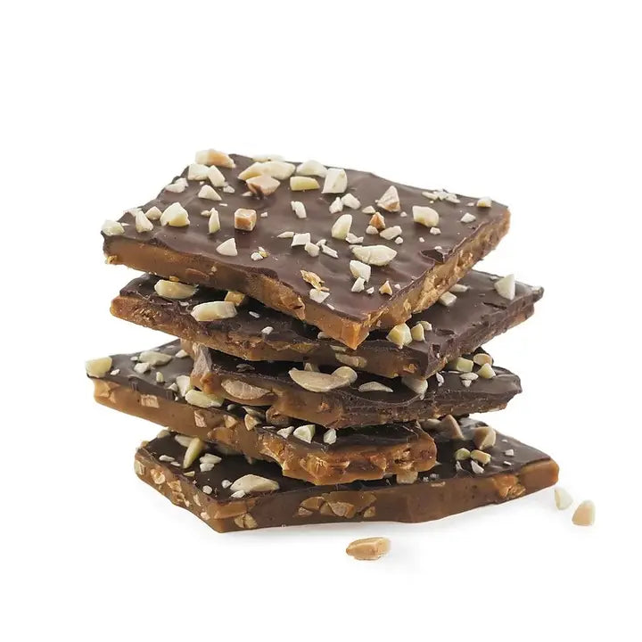 Dark Chocolate Almond Butter Crunch Toffee