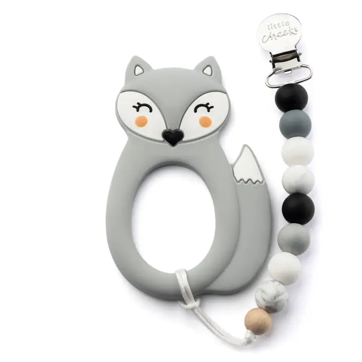 Fox Silicone Teether/Clip