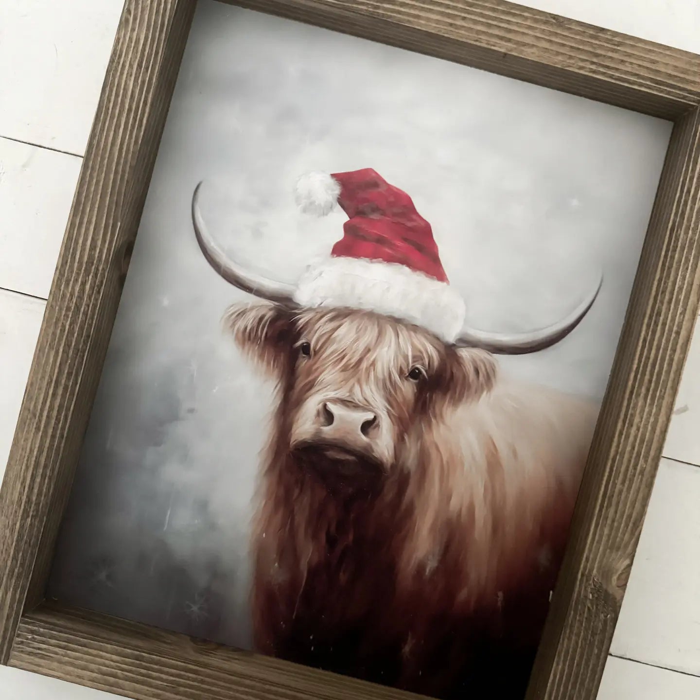 Highland Cow Christmas Print