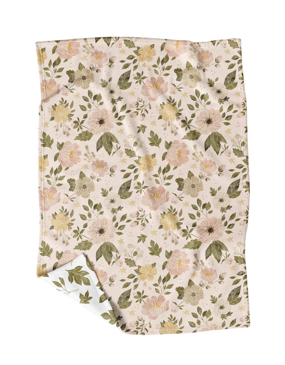 My Little Blanket Pink Flowers