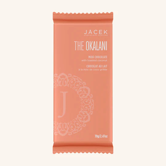The Okalani Milk Chocolate Toasted Coconut Bar