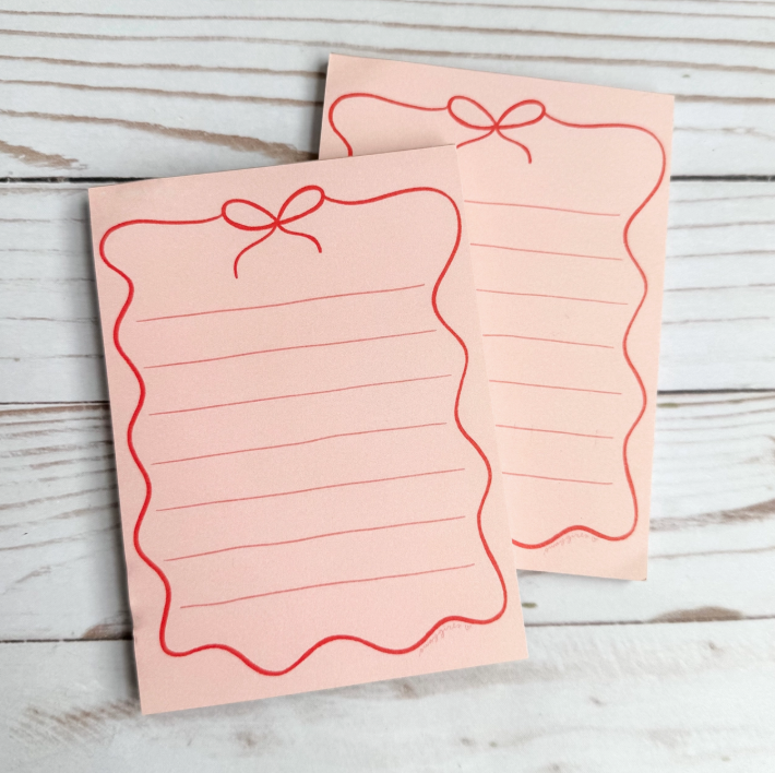 Cute Notepad with Bow