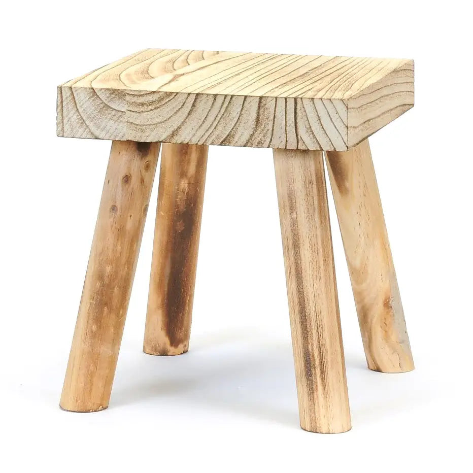 Square Wood Stool