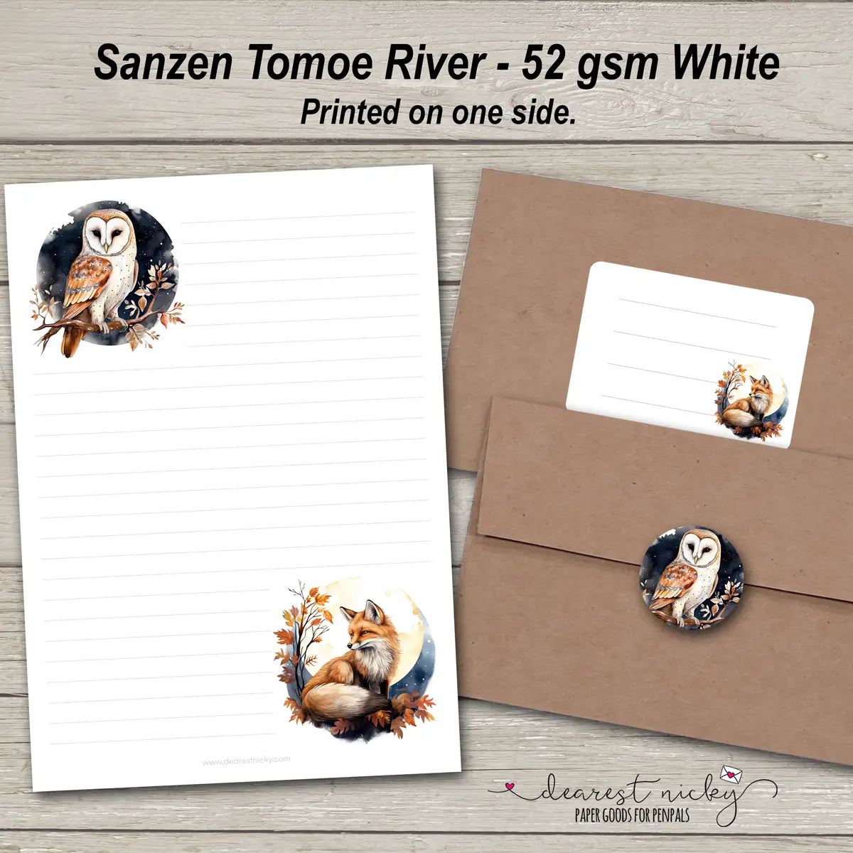 Owl & Fox Letter Writing Set