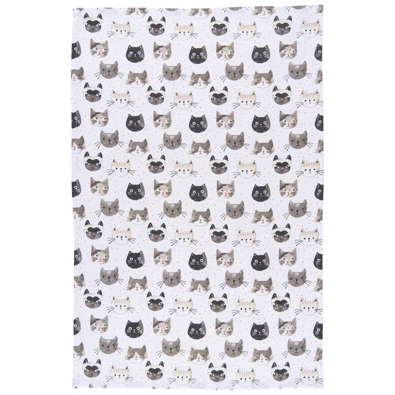 Cats Meow Printed Tea Towel
