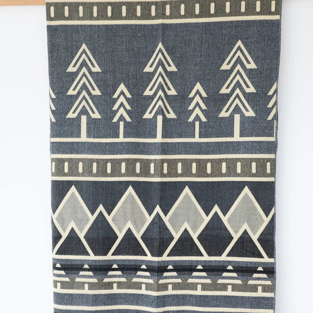 Tree Line Queen Blanket - Fogline