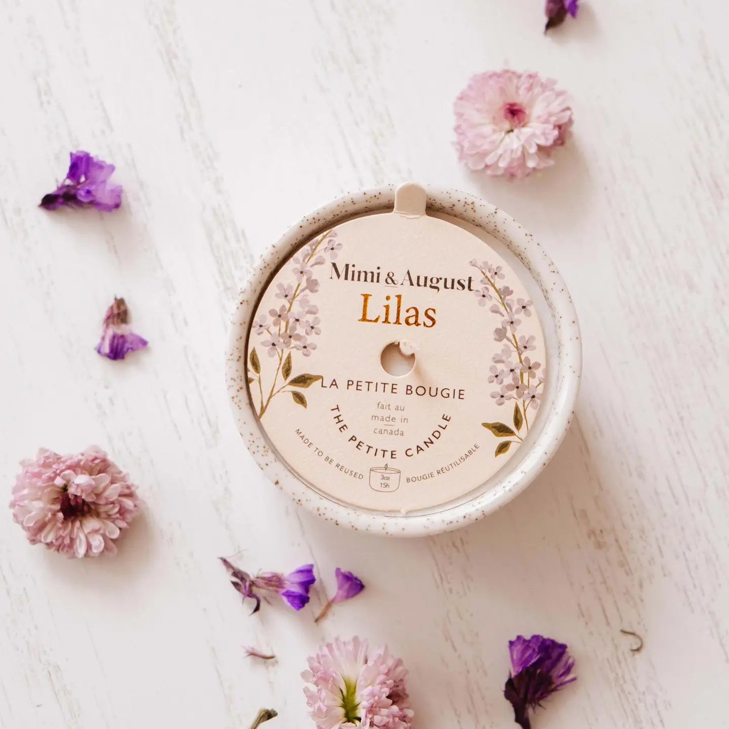 Lilac - Reusable Soy Scented Candle - 3 oz