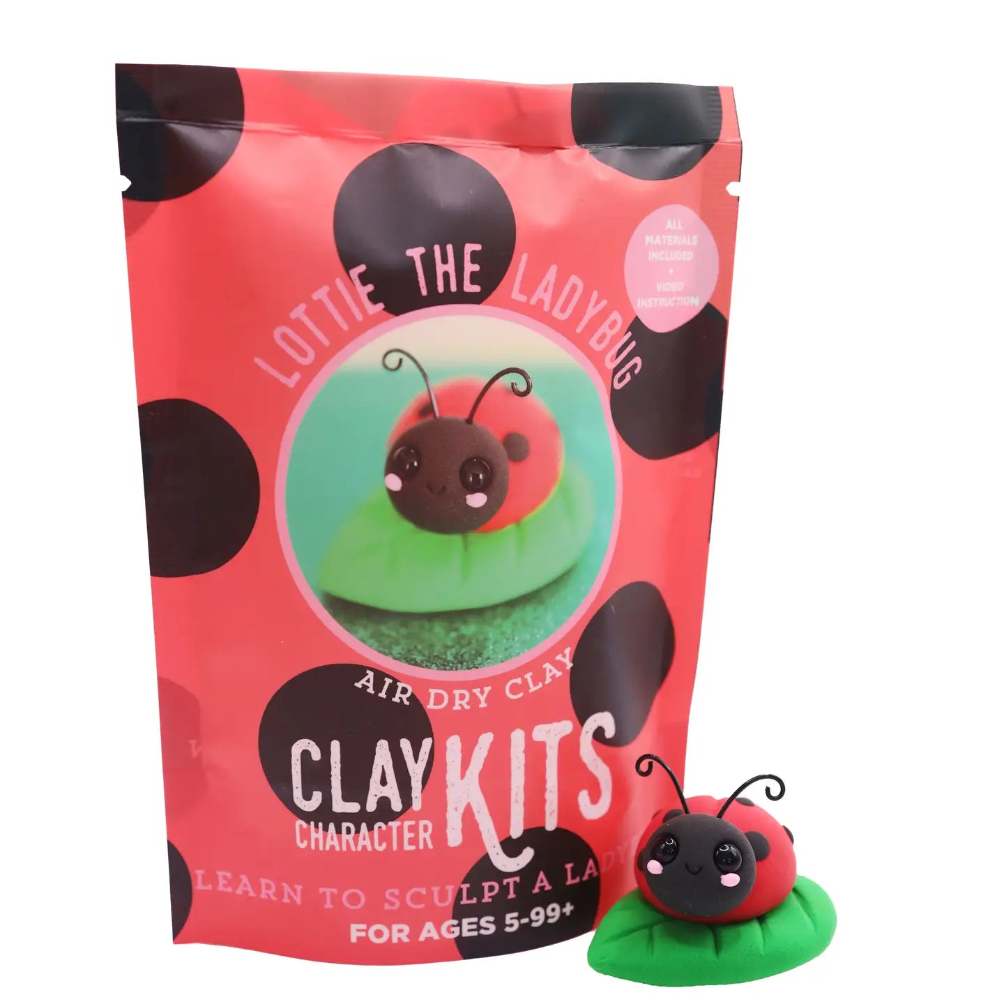 Lottie the Ladybug Diy Air Dry Clay Kit