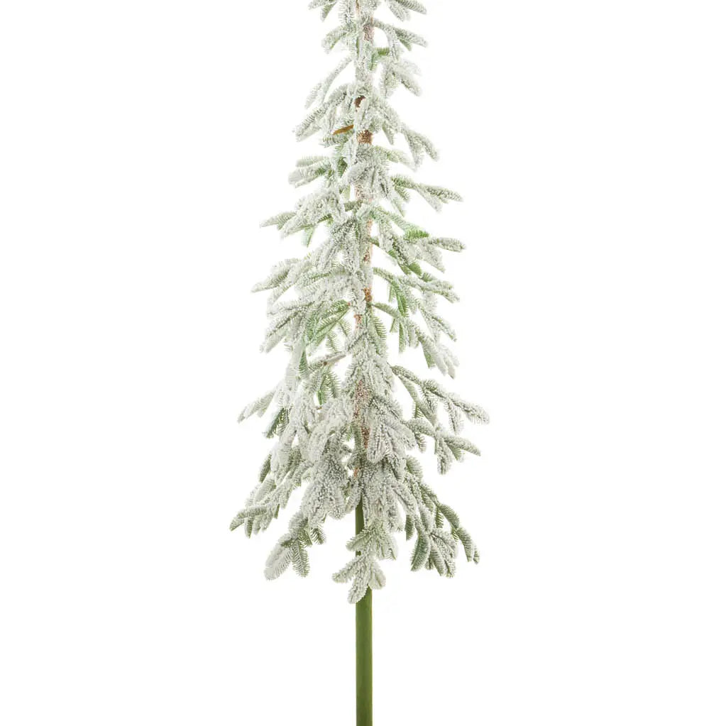 Flocked Green/White Christmas Tree