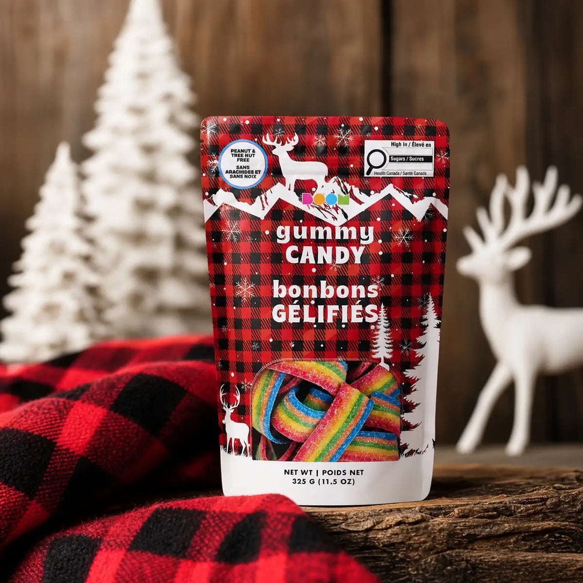 Plaid Reindeer | Rainbow Sour Belts