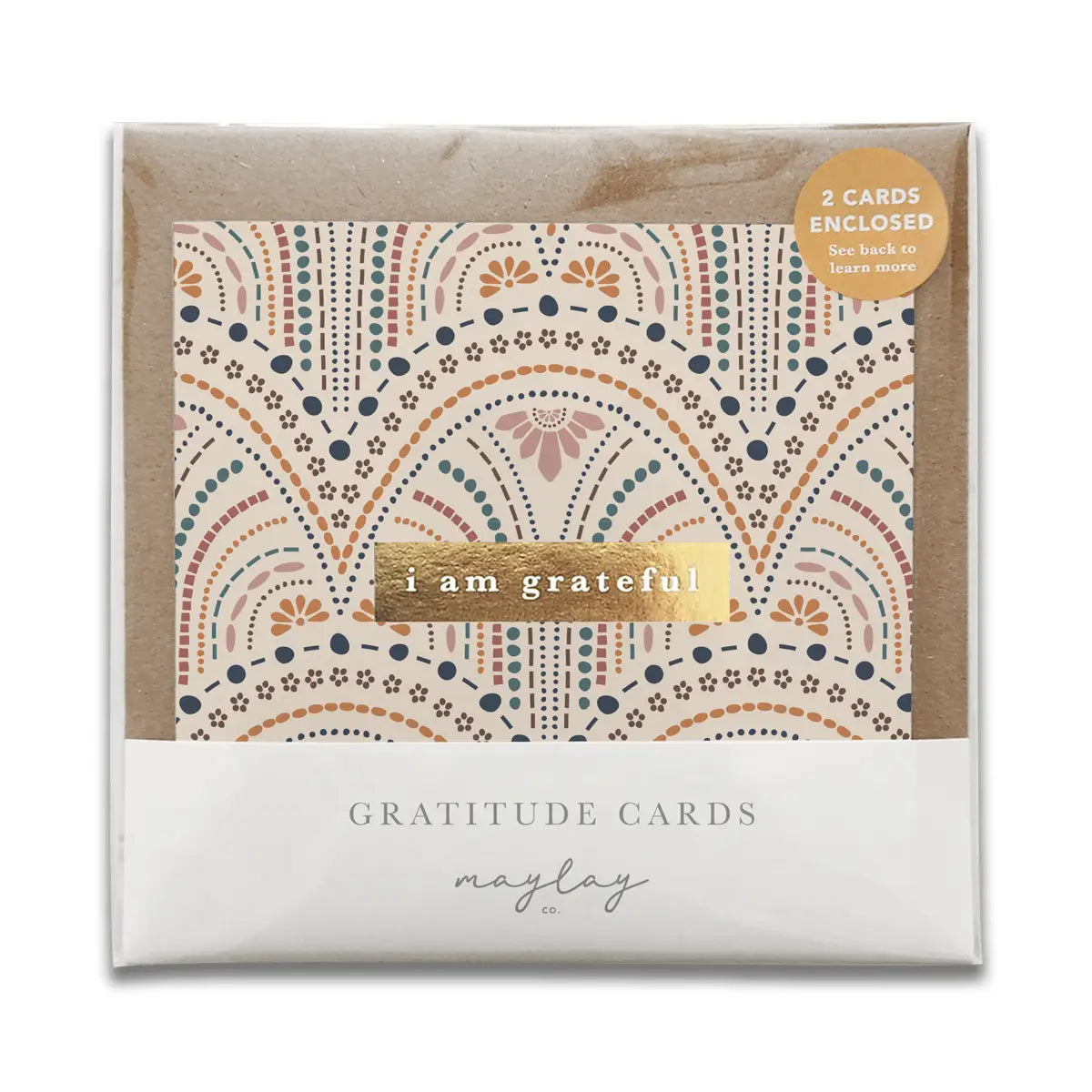 So Delicate Geometric “I Am Grateful” Gratitude Greeting Card