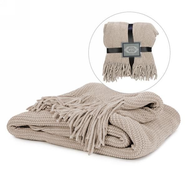 Luxurious Taupe Throw