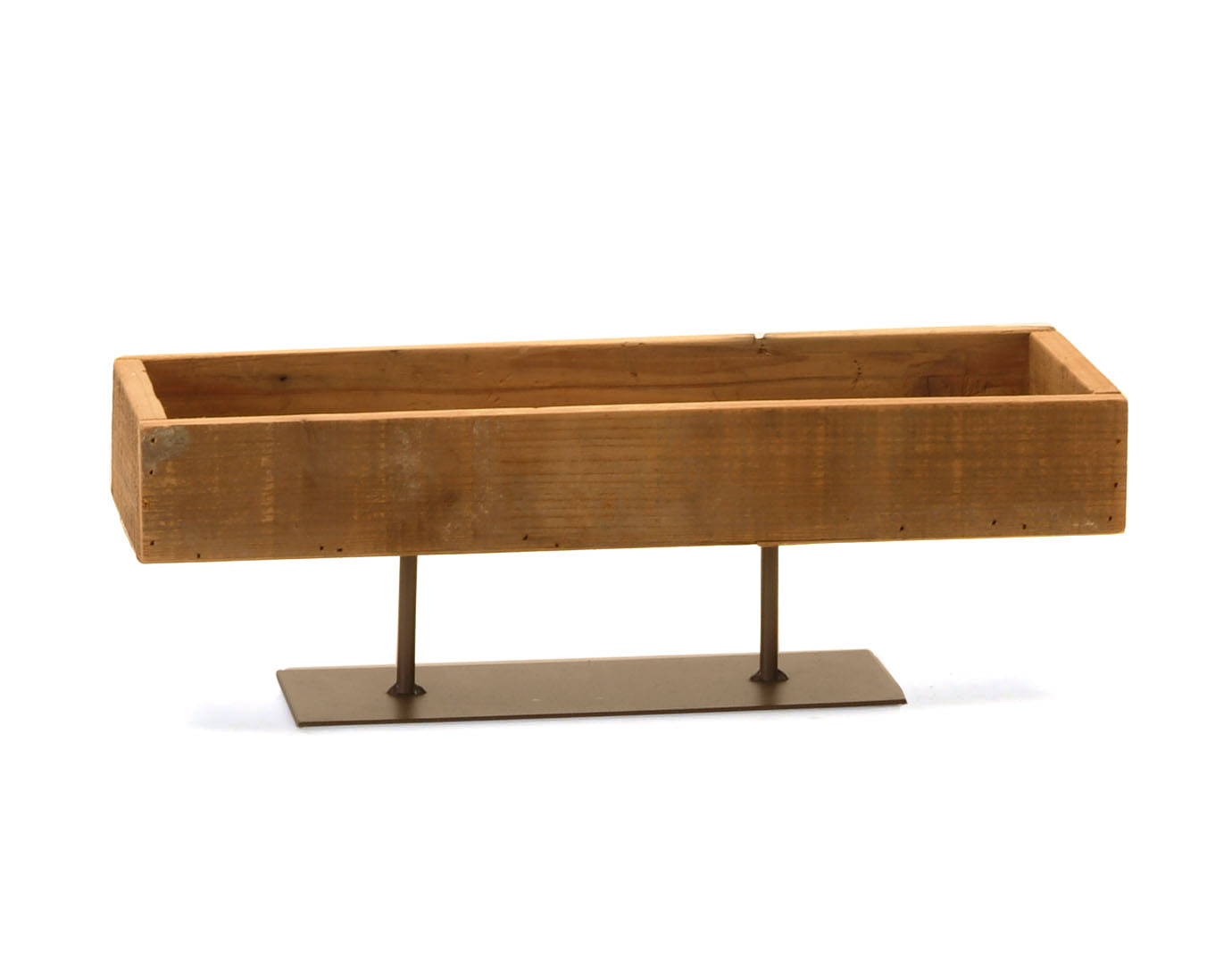 Wood Tray On Metal Stand