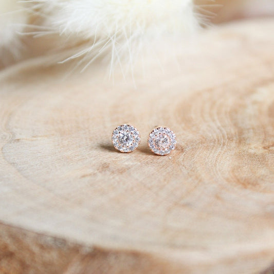 Rose Gold Fortune Stud