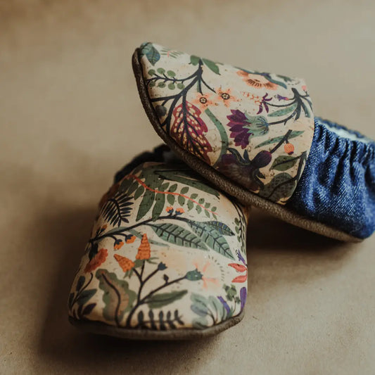 Rho Cork Folk Floral Low Top Slipper