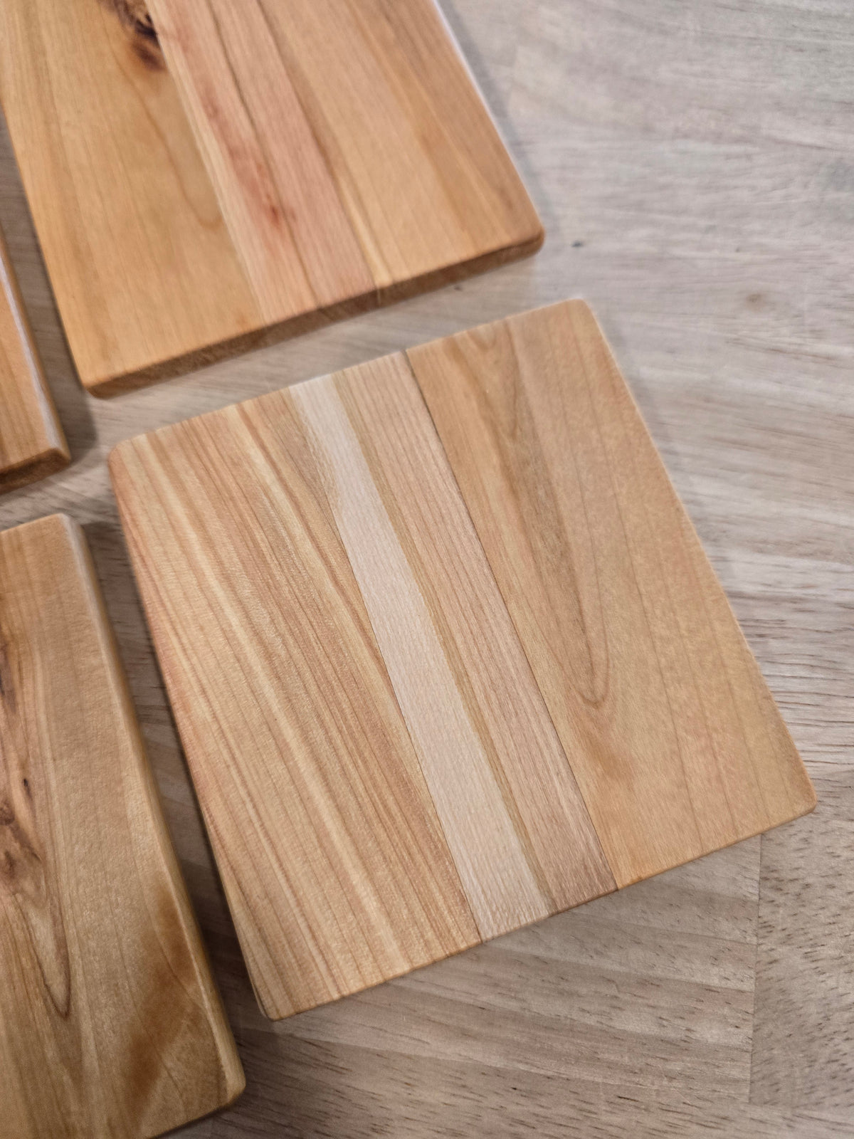 Birch & Cherry Wooden Coasters