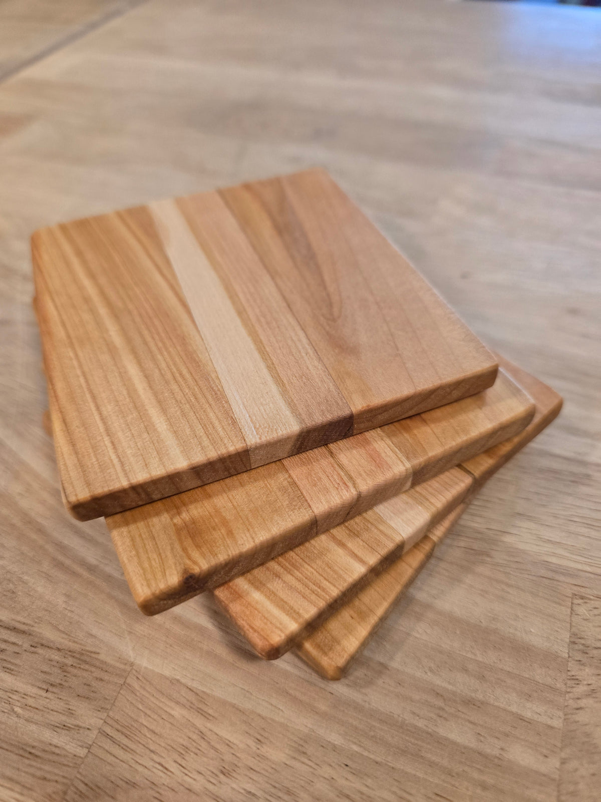 Birch & Cherry Wooden Coasters