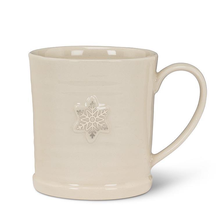 Ivory Snowflake Mug