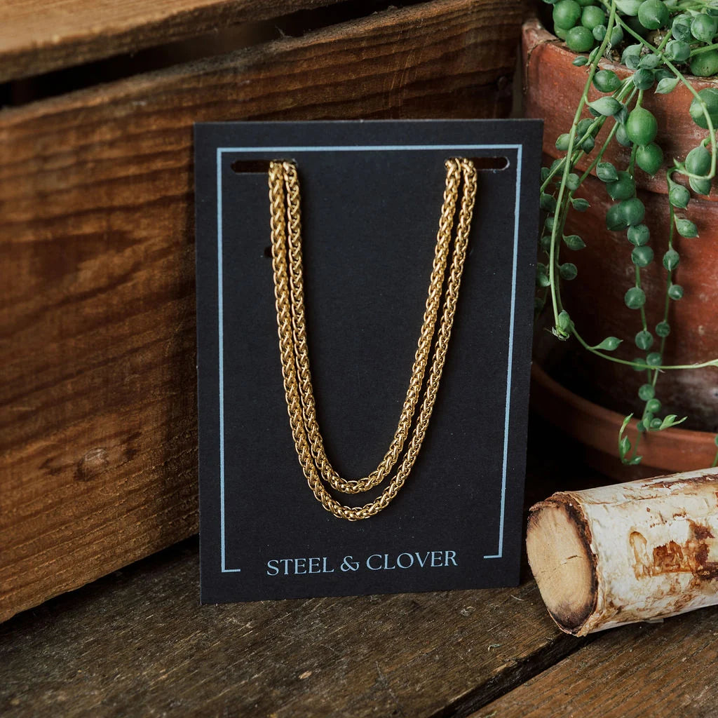 Bad Heart Men's Wheat Chain Necklace