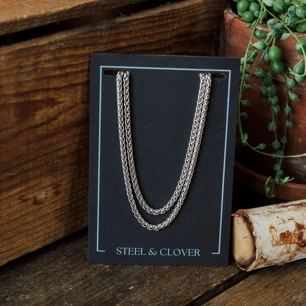Bad Heart Men's Wheat Chain Necklace