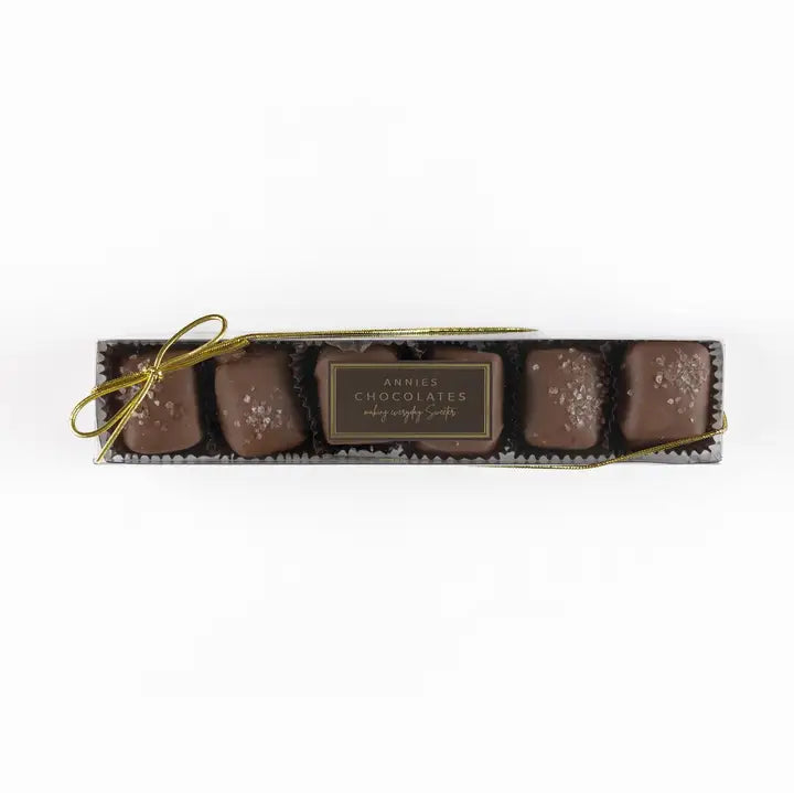 Milk Chocolate Sea Salt Caramels 6pc