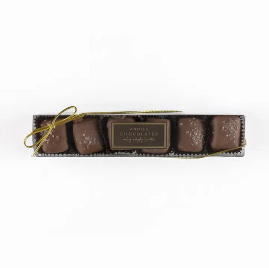 Milk Chocolate Sea Salt Caramels 6pc
