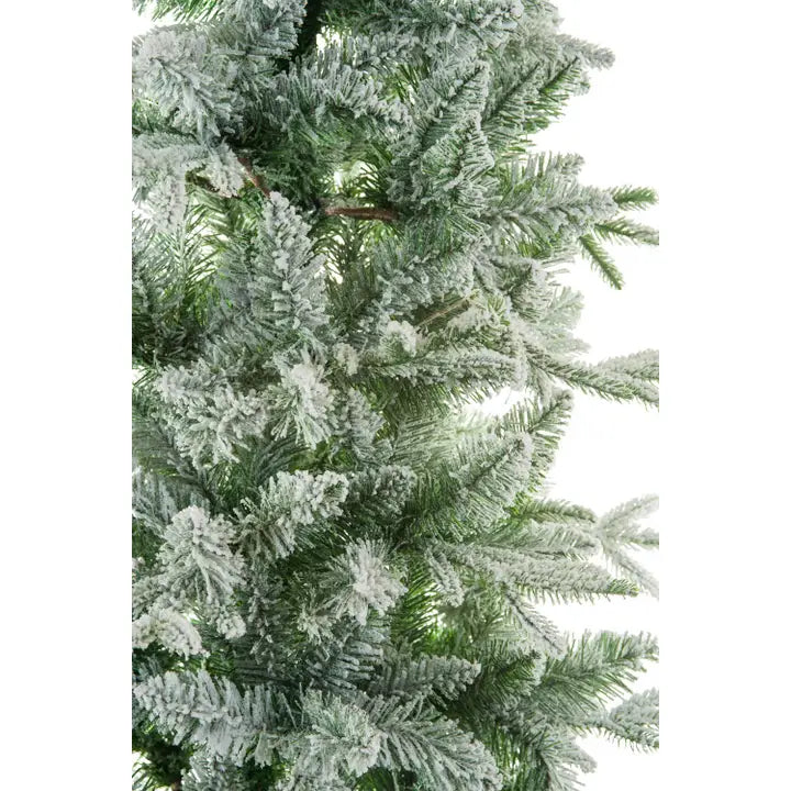 Green Flocked Slim Christmas Tree