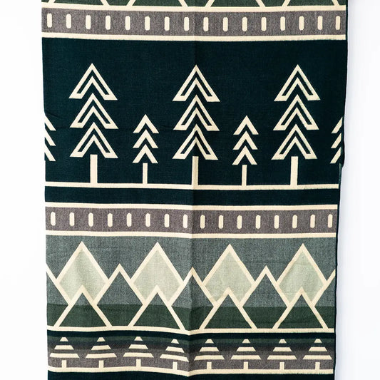 Tree Line Queen Blanket - Balsam Fir