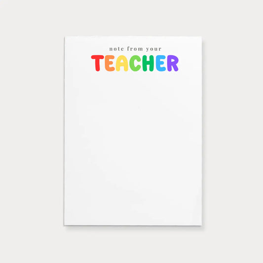 Note From Your Teacher Notepad