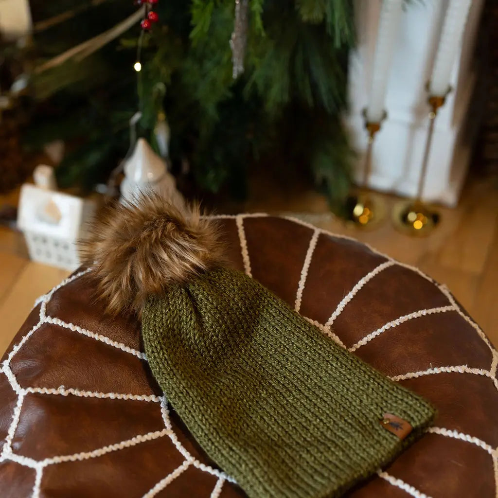 Toddler Knit Toque with Pom Pom