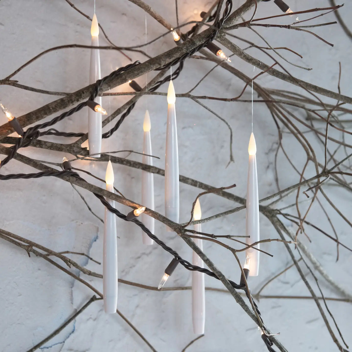 Set/ 6 Hanging LED Candles