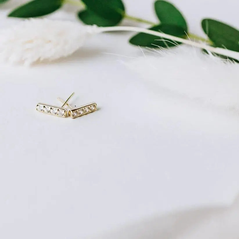 Crystal Bar Studs