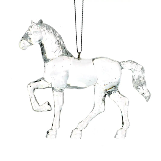 Clear Horse Ornament