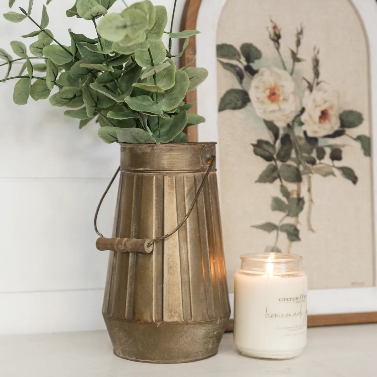 Bronze Vase W/ Handle