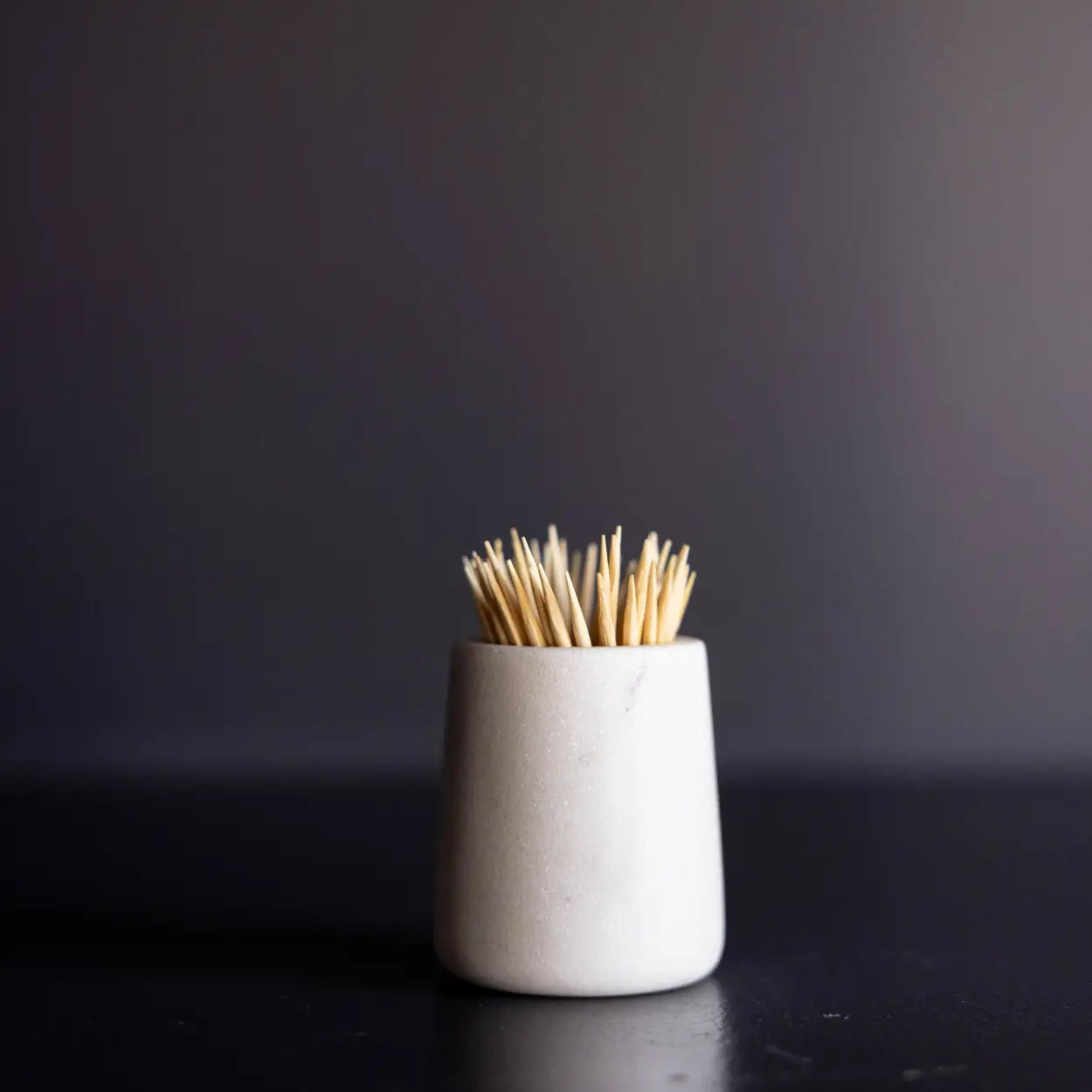 White Marble Toothpick Holder