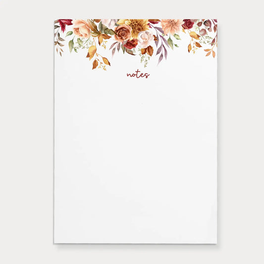 Autumn Floral Notepad
