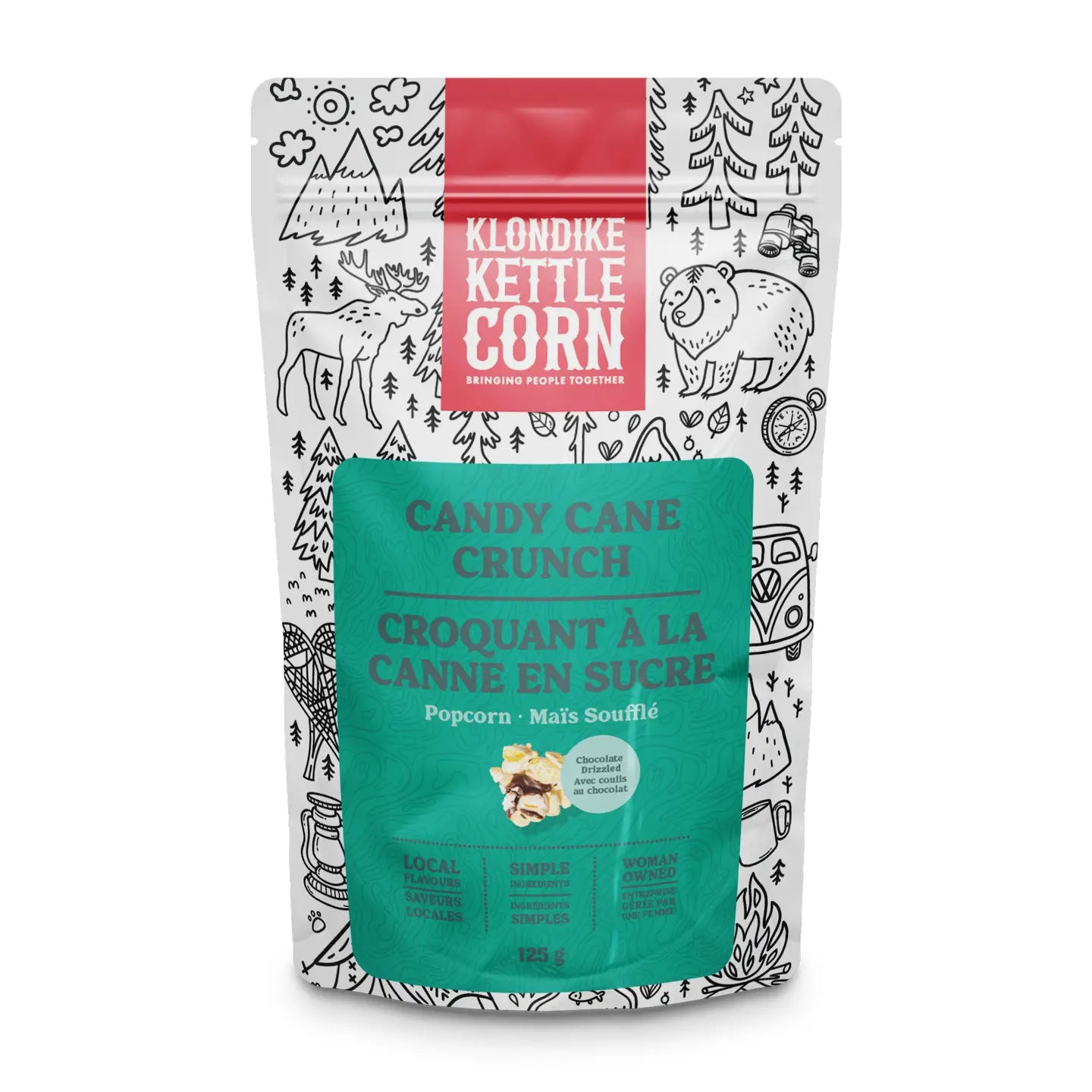 Candy Cane Crunch Popcorn