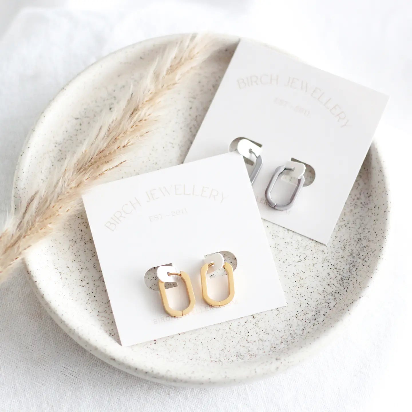 Oval Huggie Hoops